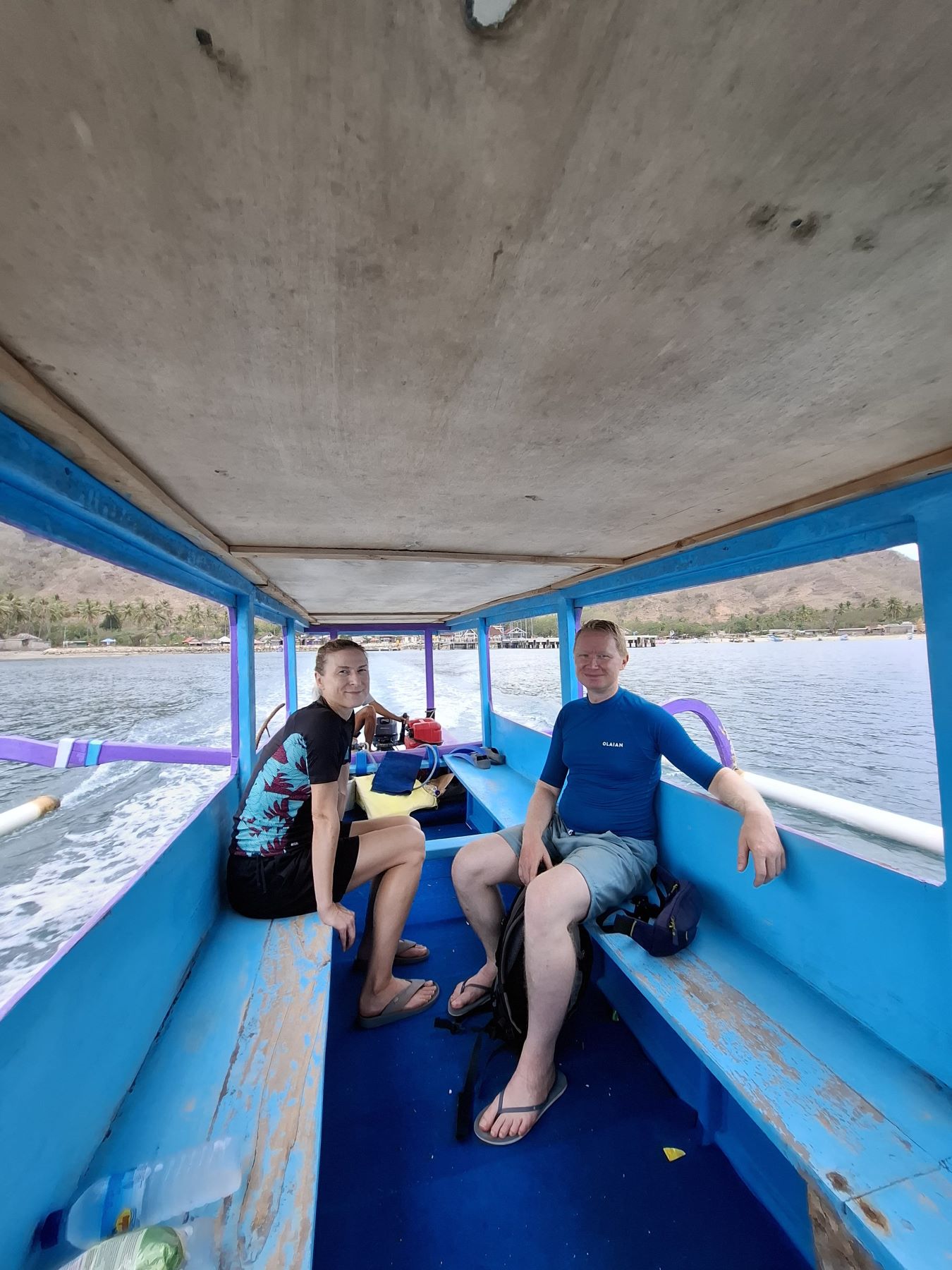 Gili Islands boat on turquoise water
