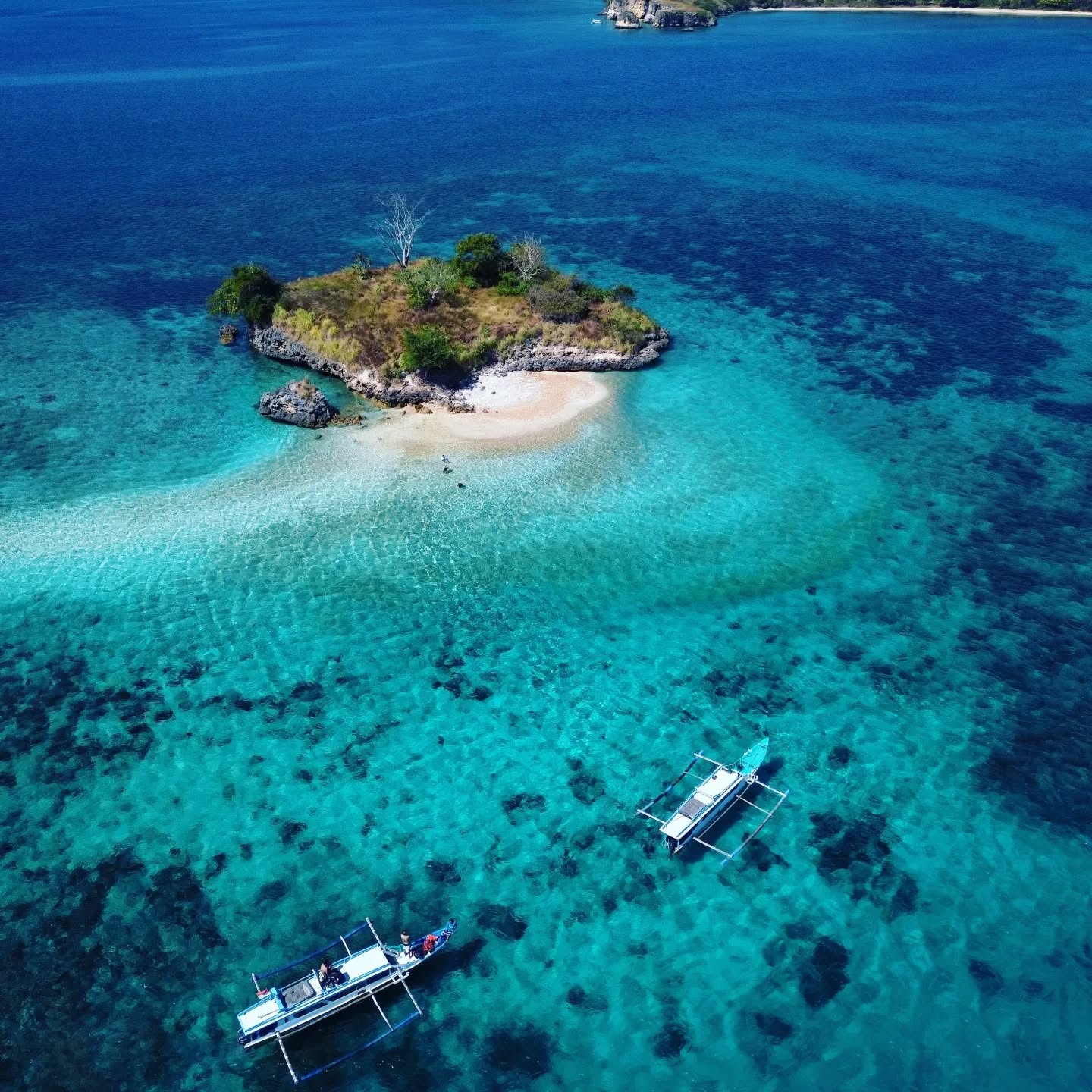 Colorful coral reefs at Gili Petelu
